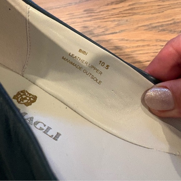 Bruno Magli BIBI Leather Flats Blue - Picture 10 of 13